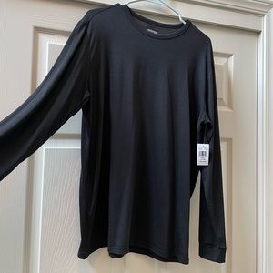 Long sleeve black polyester shirt